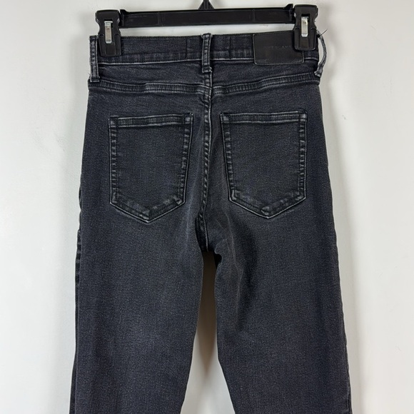 EVERLANE High Rise Slim Straight Cigarette Jeans Size 26 Black - Picture 6 of 11